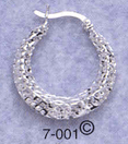 silver filigree hoop earrings