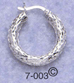 silver filigree hoop earrings