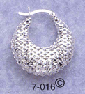 silver fat filigree hoops