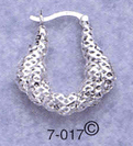 silver funky filigree hoops