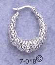 silver filigree hoops